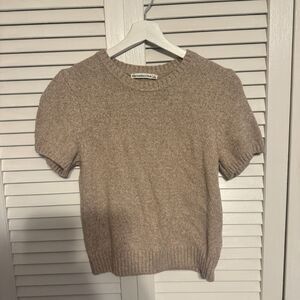 ABERCROMBIE & FITCH SWEATER MINIMALIST ACADEMIA PREPPY TEE SZ L